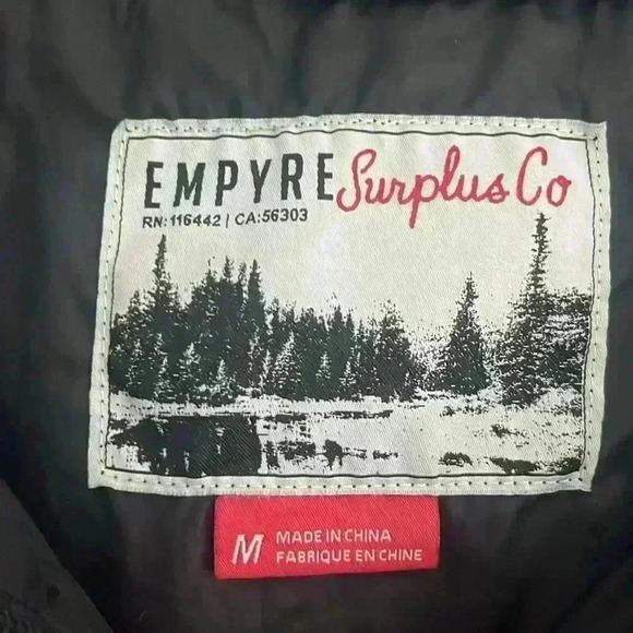 Empyre Surplus Co. black windbreakerker or rain jacket womans size M - Picture 2 of 3